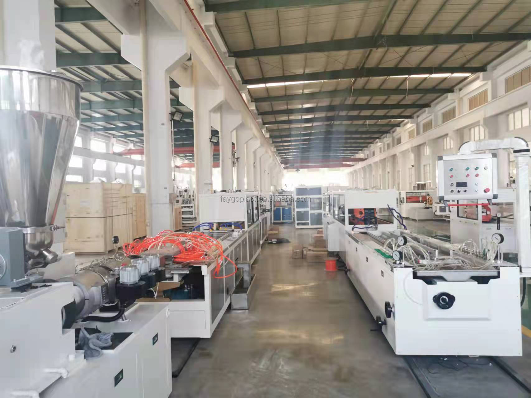 Plastic Pvc Profile Stretch Ceiling Profile Production Line with Twin Screw Extruder from China supplier