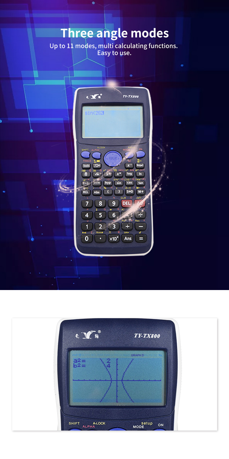 Multi-function portable computer engineering Dual power calculator ...