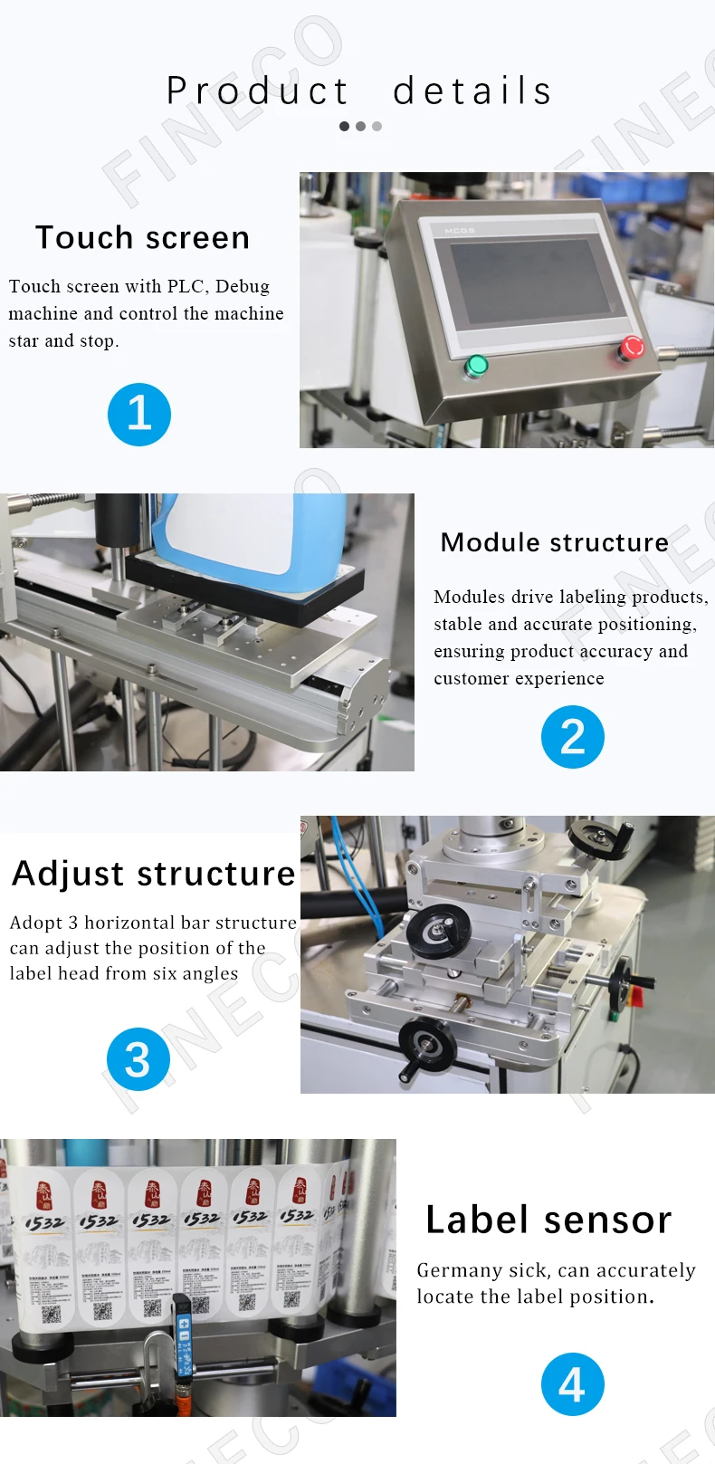 FK909 Efficient double sided label Self-Adhesive Flat Container two sided bottle Front & Back Two sides labeling machine from China supplier