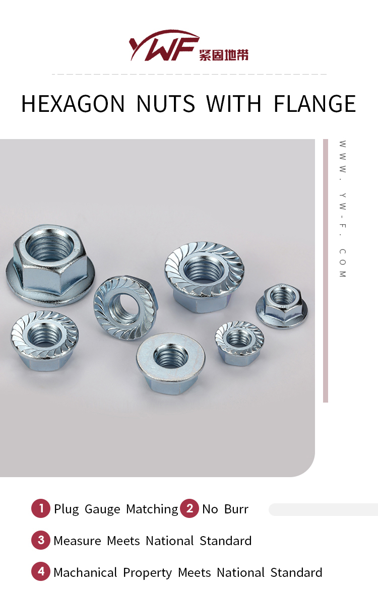 JIS B 1190 High quality customization Hexagon Nuts With Flange Serrated