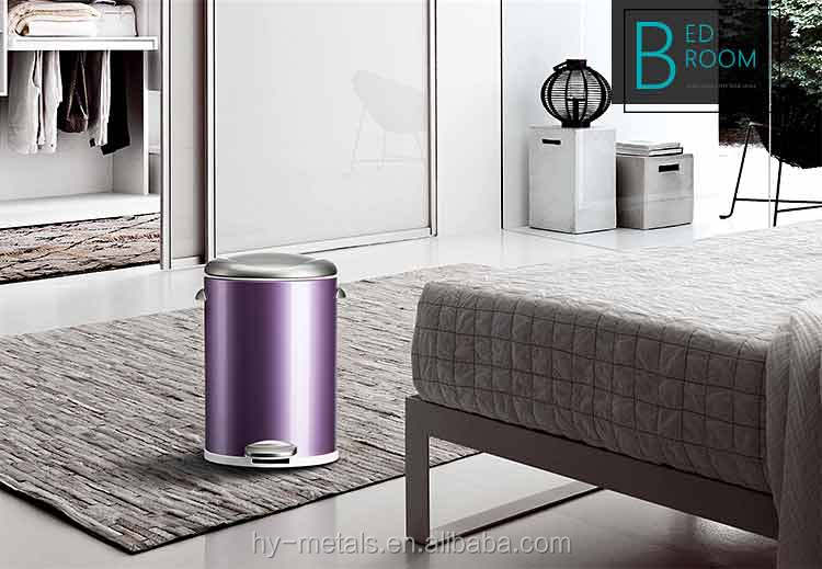 Metal trash can for kitchen/restaurant/hotel room/living room