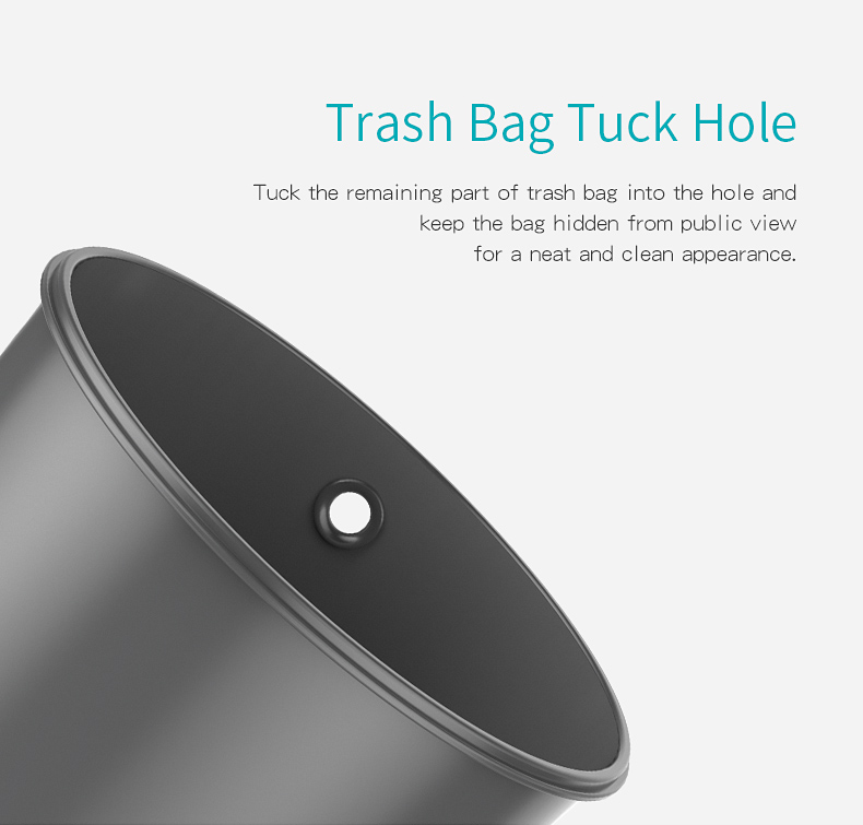 Stainless steel waste bin round 12L foot pedal garbage bin