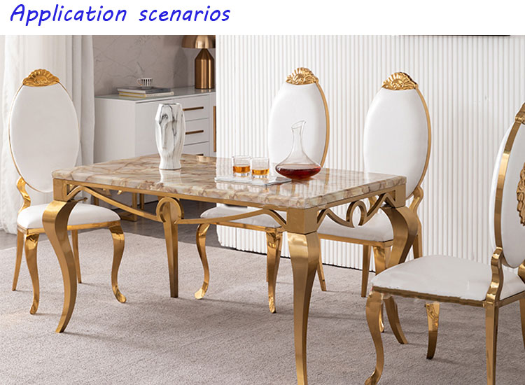 New design PU metal customized furniture stainless steel wedding event chair