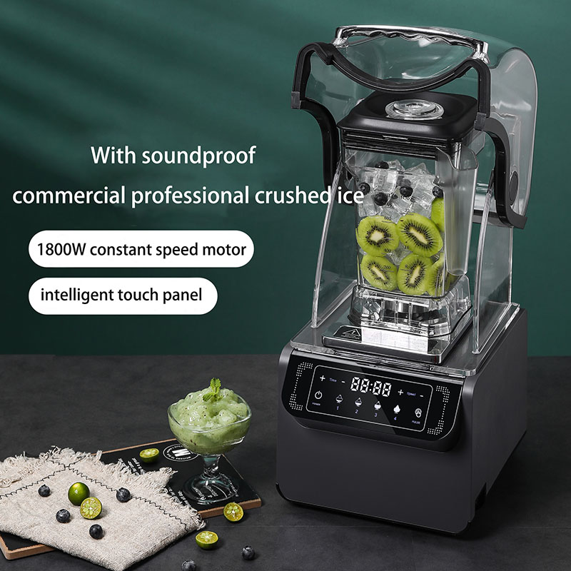 Low noise 1800W high power multifunctional commercial smoothie blender, electric fruit juicer, grain blender