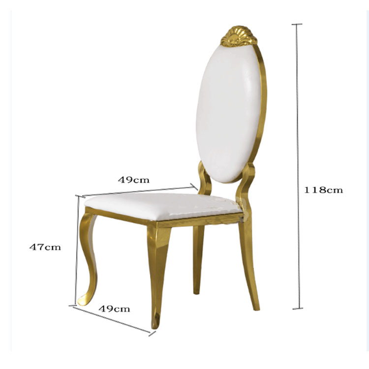 New design PU metal customized furniture stainless steel wedding event chair