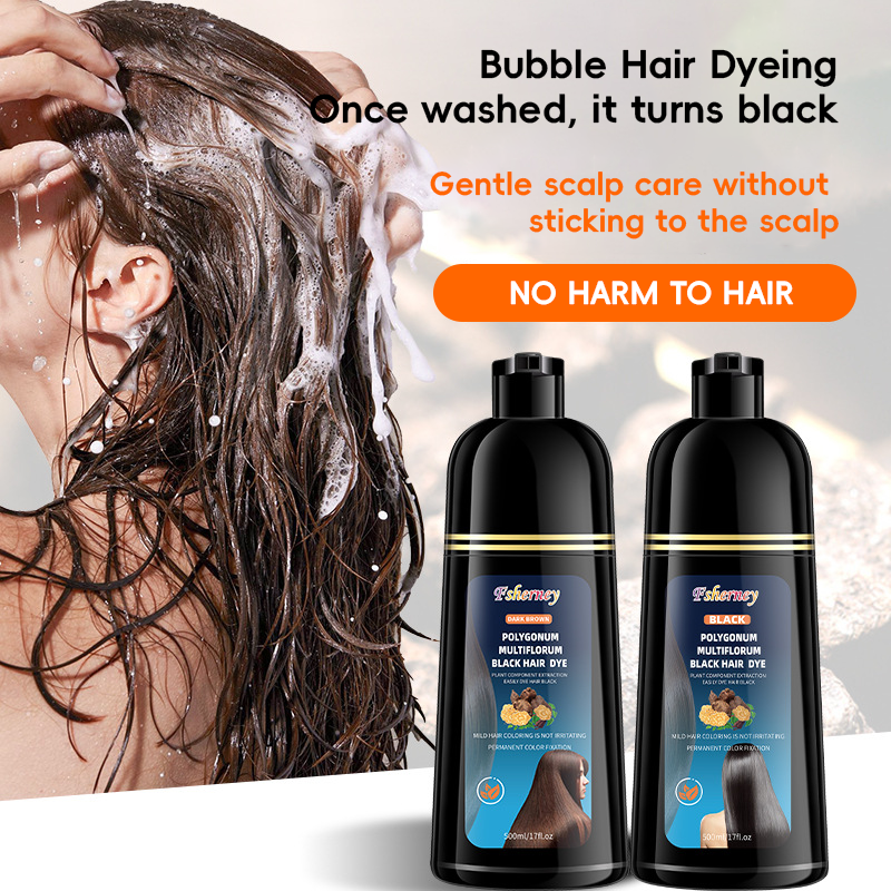 OEM & ODM Long-Lasting Private Label Black Hair Shampoo Natural Ingredients Cream Form Permanent Hair Dye from China supplier