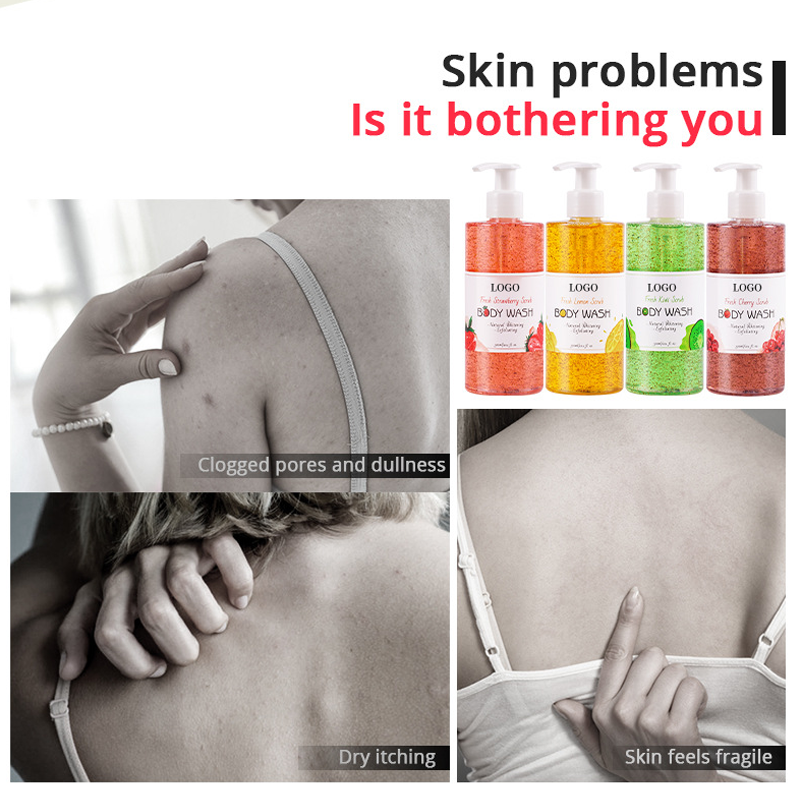 Private Label Skin Whitening Bodywash Liquid Shower Gel Fruit Flavored with Moisturizing Rose Milk Fragrance Perfumed Body Wash from China supplier