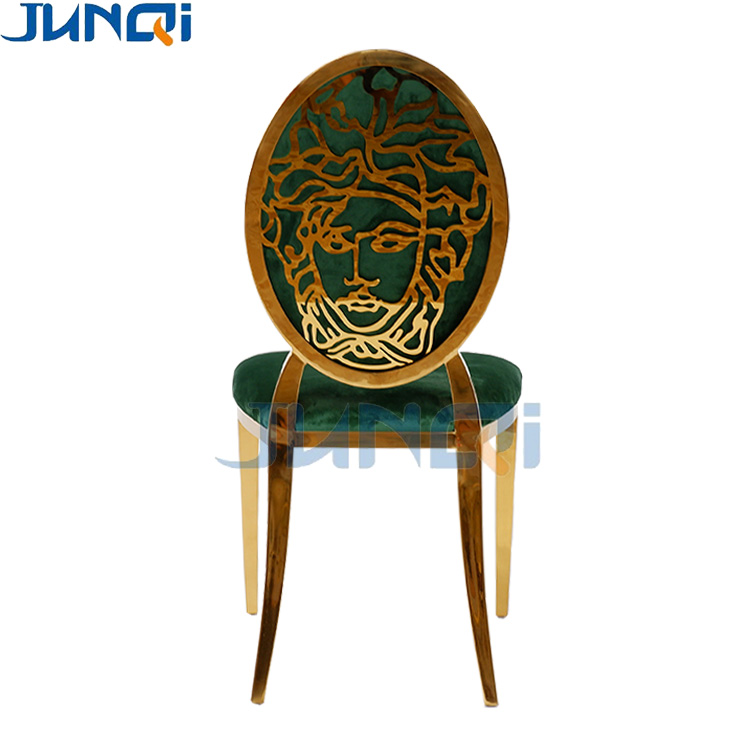 Luxury circle back hotel dining stainless steel chair