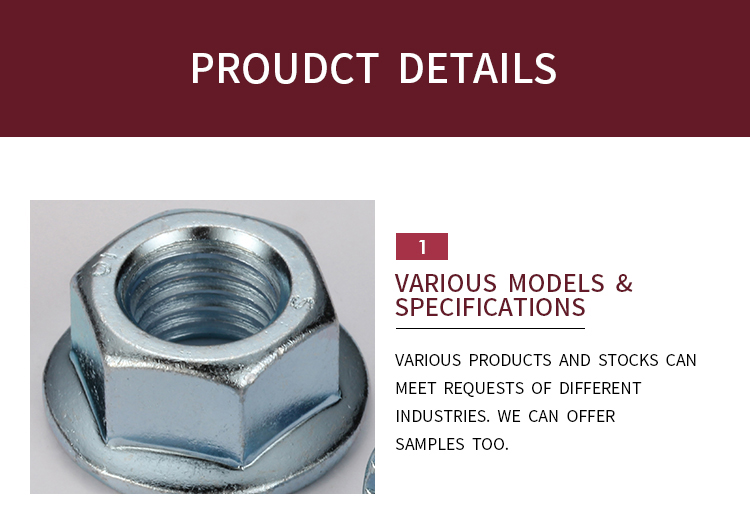 ANSI B18.2.2-2015 NOVA Promoção Pesada Indústria Pesada Zinco Flanged Nozes com ombro com ombro