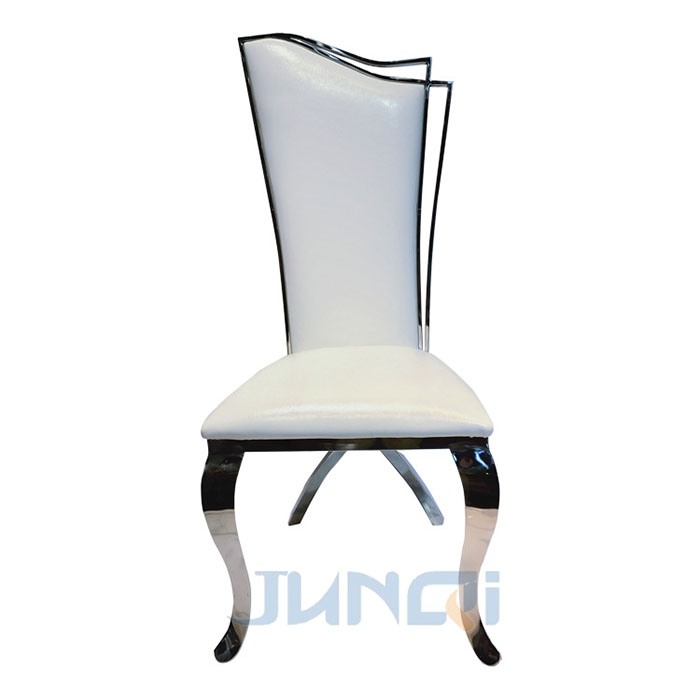Steel wedding leather fabric velvet hotel stainless steel gold dinning chair