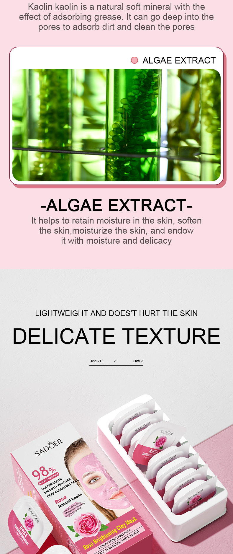 Organic Green Tea Ginger Rose Face & Body Mask Wholesale Deep Clean and Whitening Moisturizing Effects from China supplier