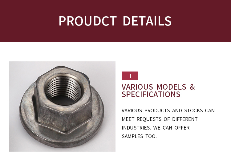 JIS B 1200-2007 High quality wholesale carbon steel Hex Weld Nuts with Flange