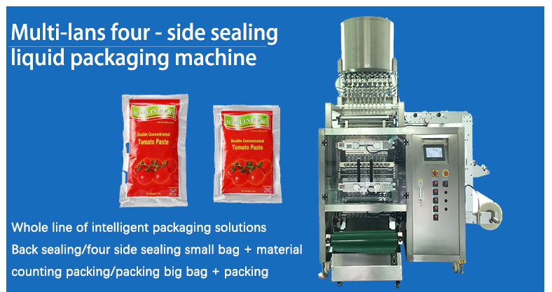 Automatic 6 Lane Sachet Liquid Packing Machine Salad Dressing Sauce Bag Filling Machine from China supplier