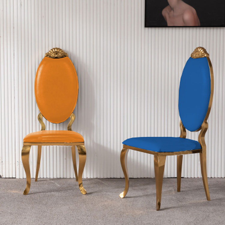 New design PU metal customized furniture stainless steel wedding event chair