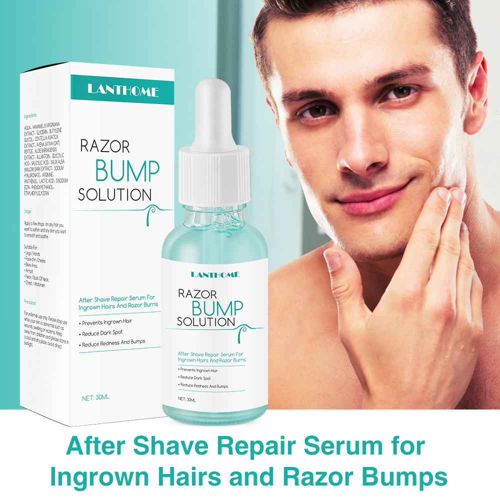 Wholesale Men Beard Ingrown Hair Razor Bump Serum Skin Tight Oil for Razor Bumps Care Solution for Men's Care from China supplier