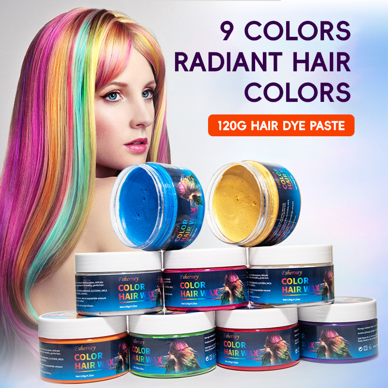 Factory Supply Organic Hair Color Wax Disposable Long-Lasting Styling Cream for Shaping Hair Mud from China supplier
