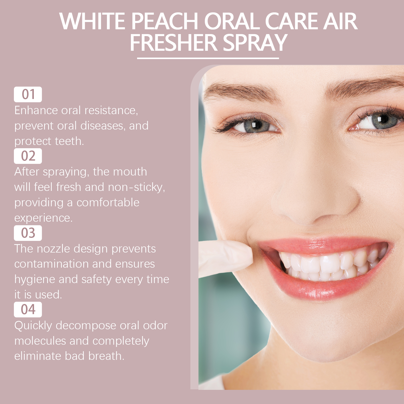 Oral Care Cool Mint Breath Freshener Spray Portable Peach Mint Oral Wholesale Mouth Freshener Products from China supplier