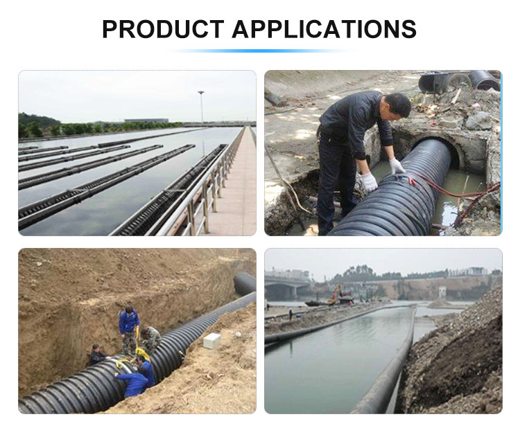 spiral corrugated culvert pipe equipment Hdpe Double Wall Corrugated