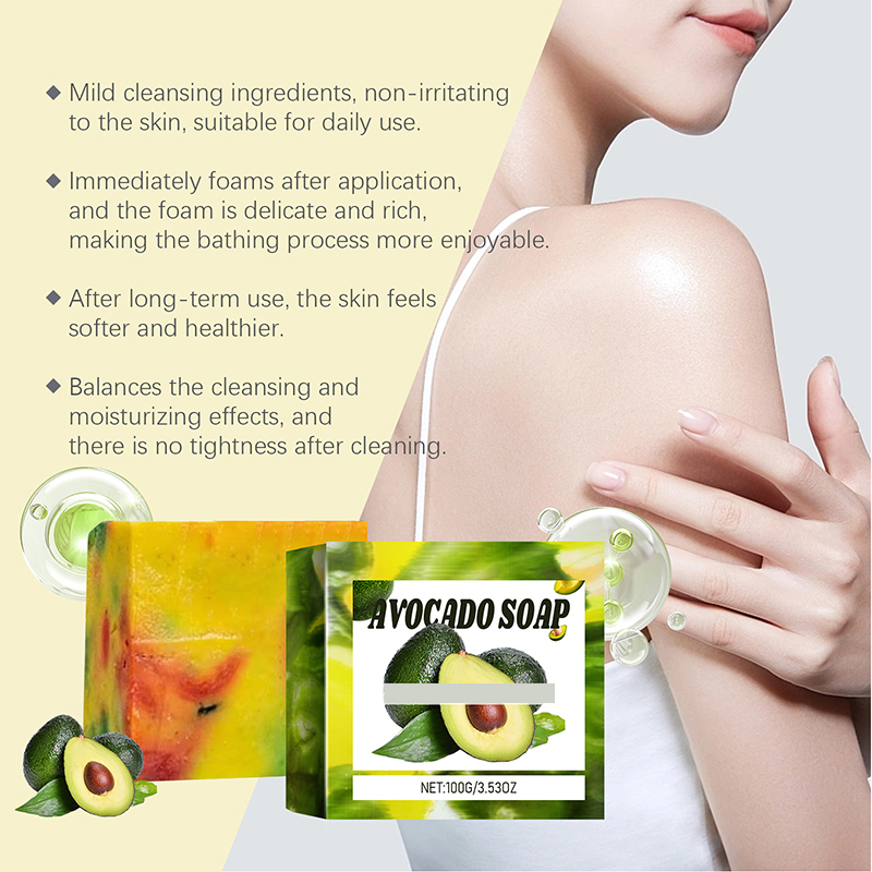 Private Logo Avocado Organic Bar Soap Moisturizing Skin Care Soap Made From Natural Oil Hair Hand Face Body Bath Wash Products from China supplier