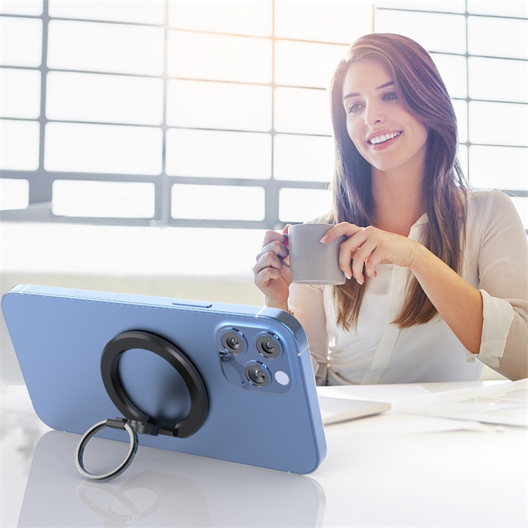 For MagSafe Magnetic Ring Phone Holder for iPhone 360 Degree Rotating Foldable Magnet Cell Phone Grip Kickstand from China supplier
