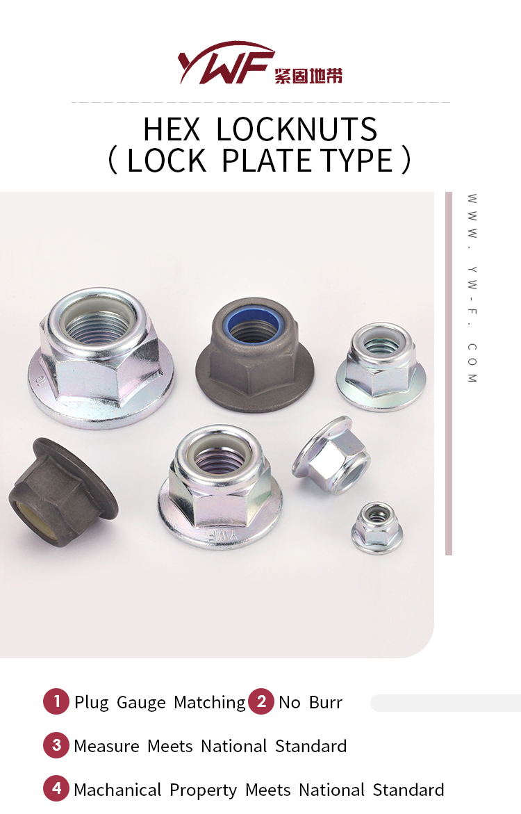 ISO7043 Bulk Wholesale Customized Hex Flange Nylon Nut