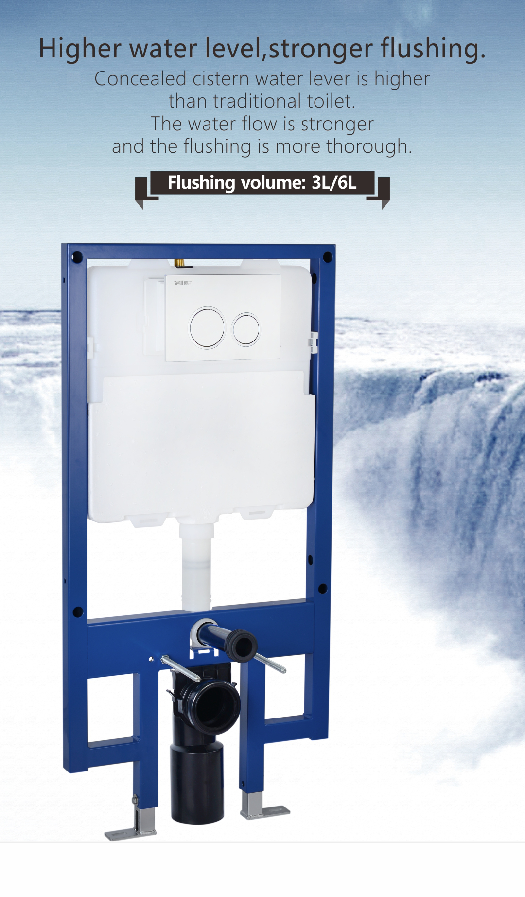 Concealed cistern parts Watermark Wall hung toilet WC toilet cistern