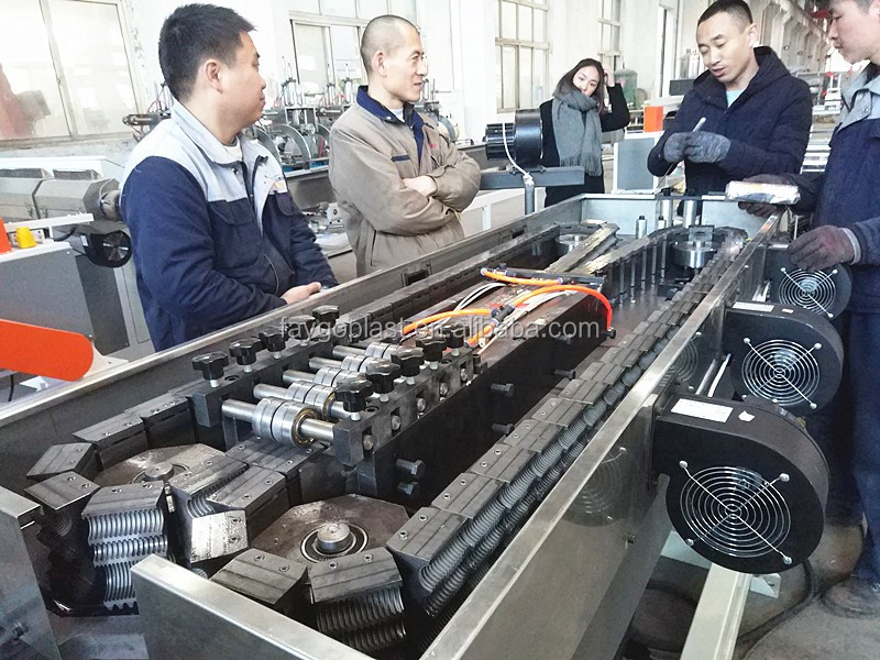 Faygo Union PP PE PVC Corrugated Pipe Making Machine Price/plastic Flexible Pipe Extrusion Machine Line Price from China supplier