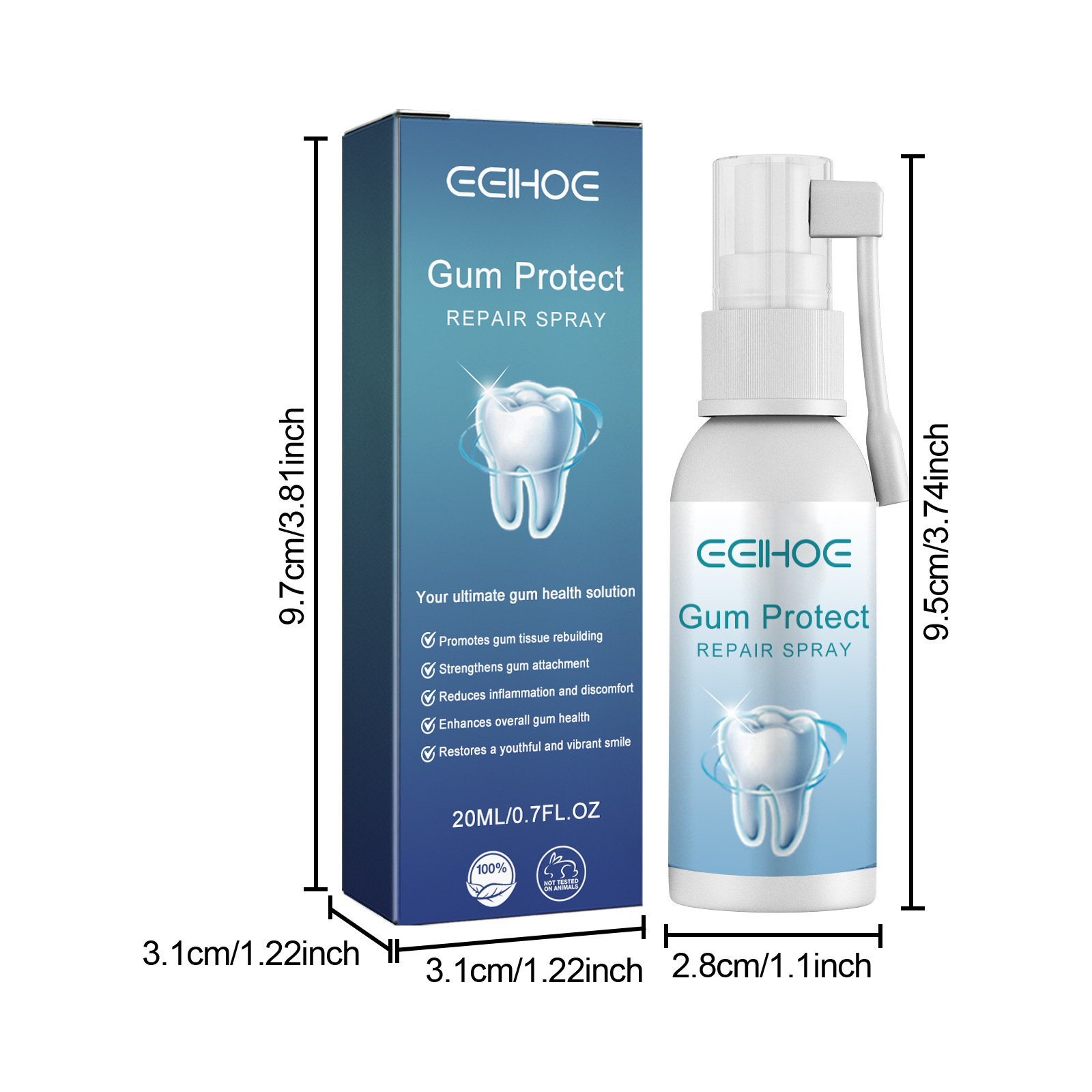 Hot Sale 20ml Toothpaste Oral Care Product for Adults Fresh Breath Dental Whitening with Anti-Cavity Ingredients Use at Home from China supplier