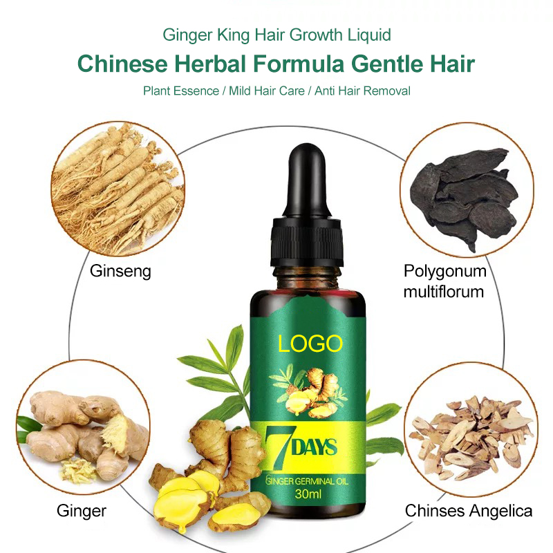 Ready to Ship Private Label Men's Ginger Germinal Serum Oil Anti Hair Loss Treatment Hair Growth Oil from China supplier