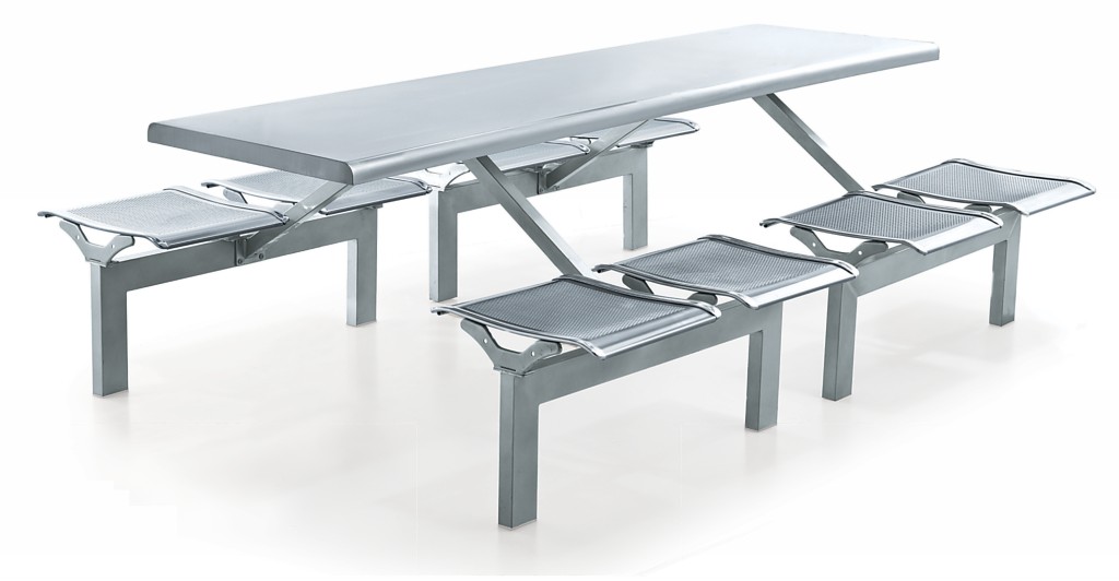 2/4/6/8 stainless steel school restaurant canteen table set durable from China supplier