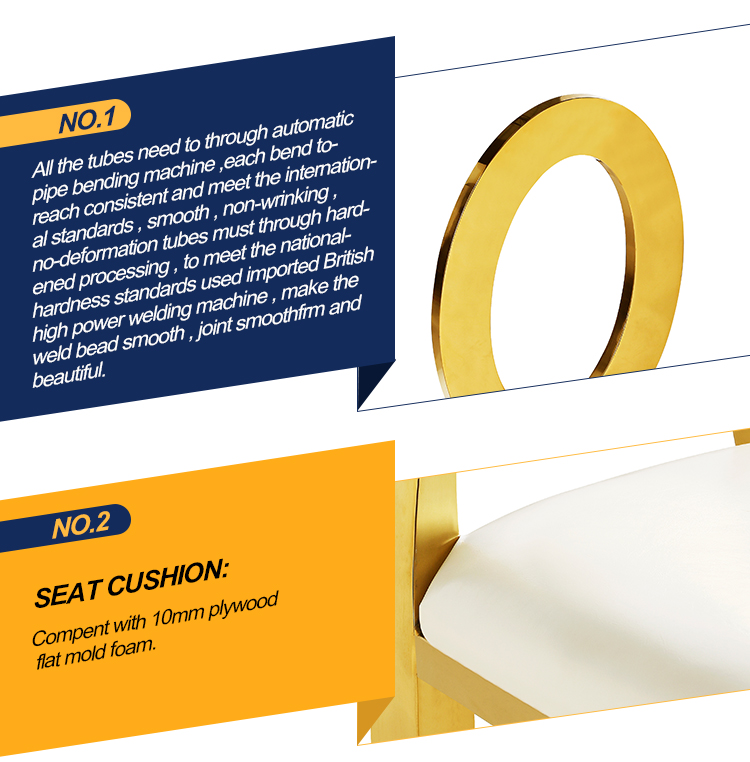 Высокий круг задней бархатной ткани роскошный набор из 6 ужина