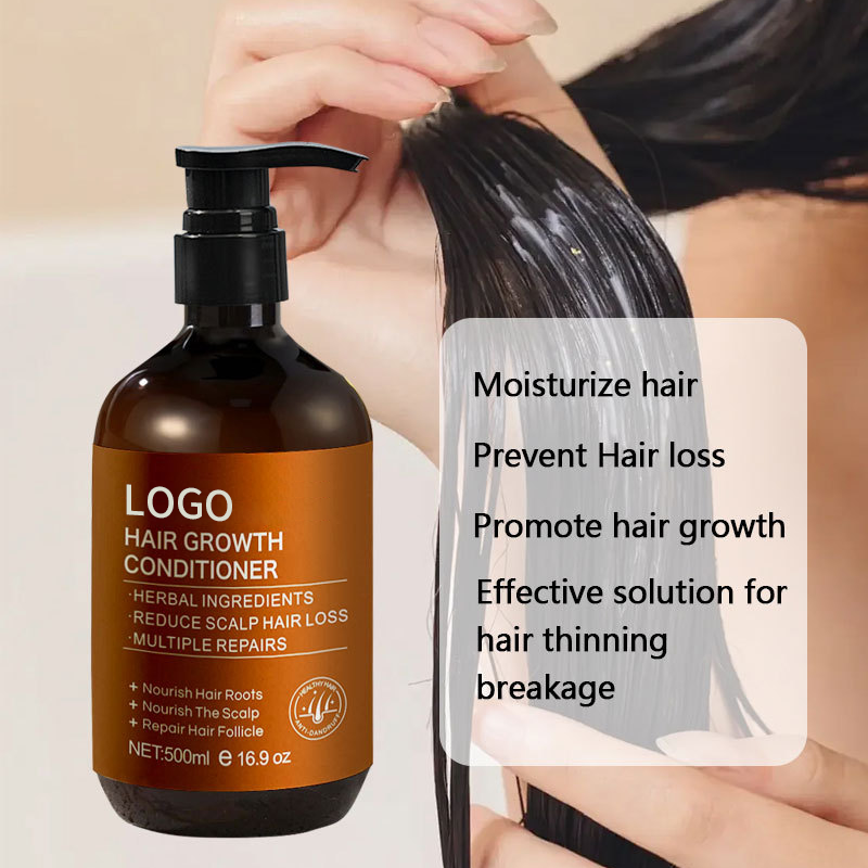 Private Label Biotin 500ml Keratin Organic Herbal Shampoo Conditioner Moisturizing Refreshing for Damaged Hair loss products Set from China supplier