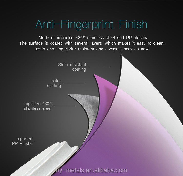 Metal trash can for kitchen/restaurant/hotel room/living room