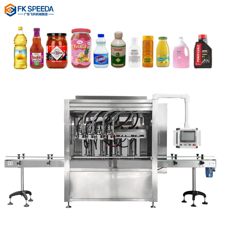 Servo Motor Automatic Double Heads Honey Jam Juice Ketchup Peanut Butter Paste Bottle Following Tracking Filling Machine from China supplier