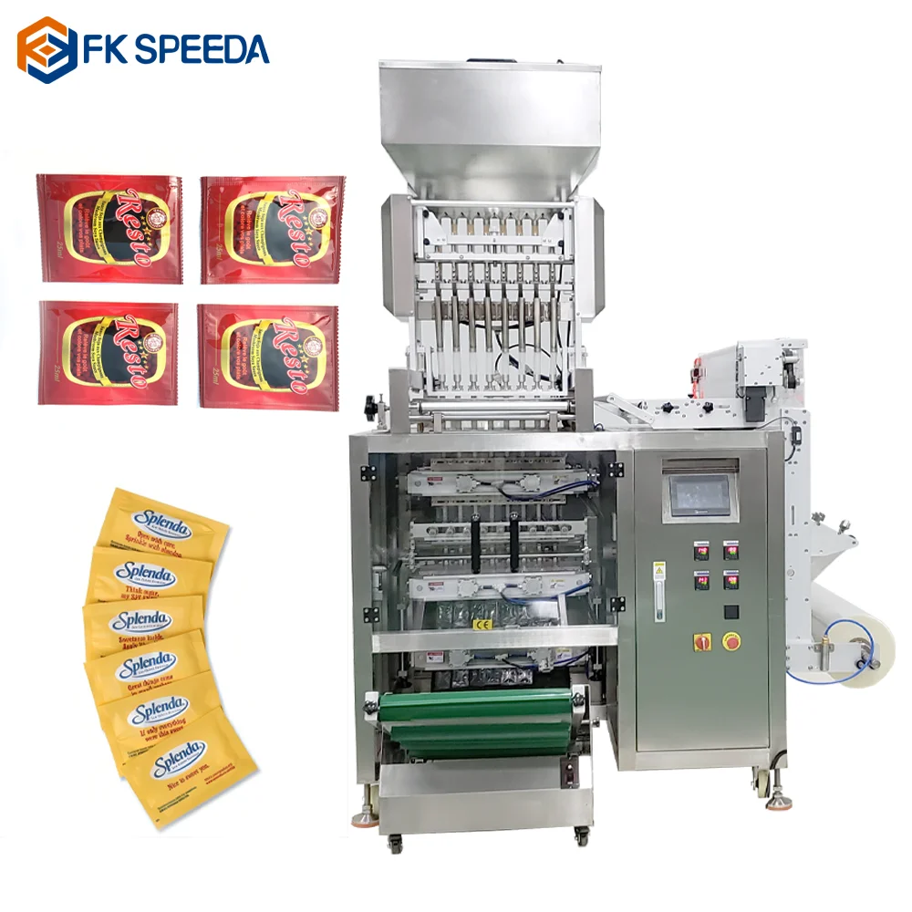 Automatic Multi Lane Irregular Shaped Bag Honey Ketchup Filling Machine Stick Pack Sauce Fruit Jelly Packaging Machine from China supplier