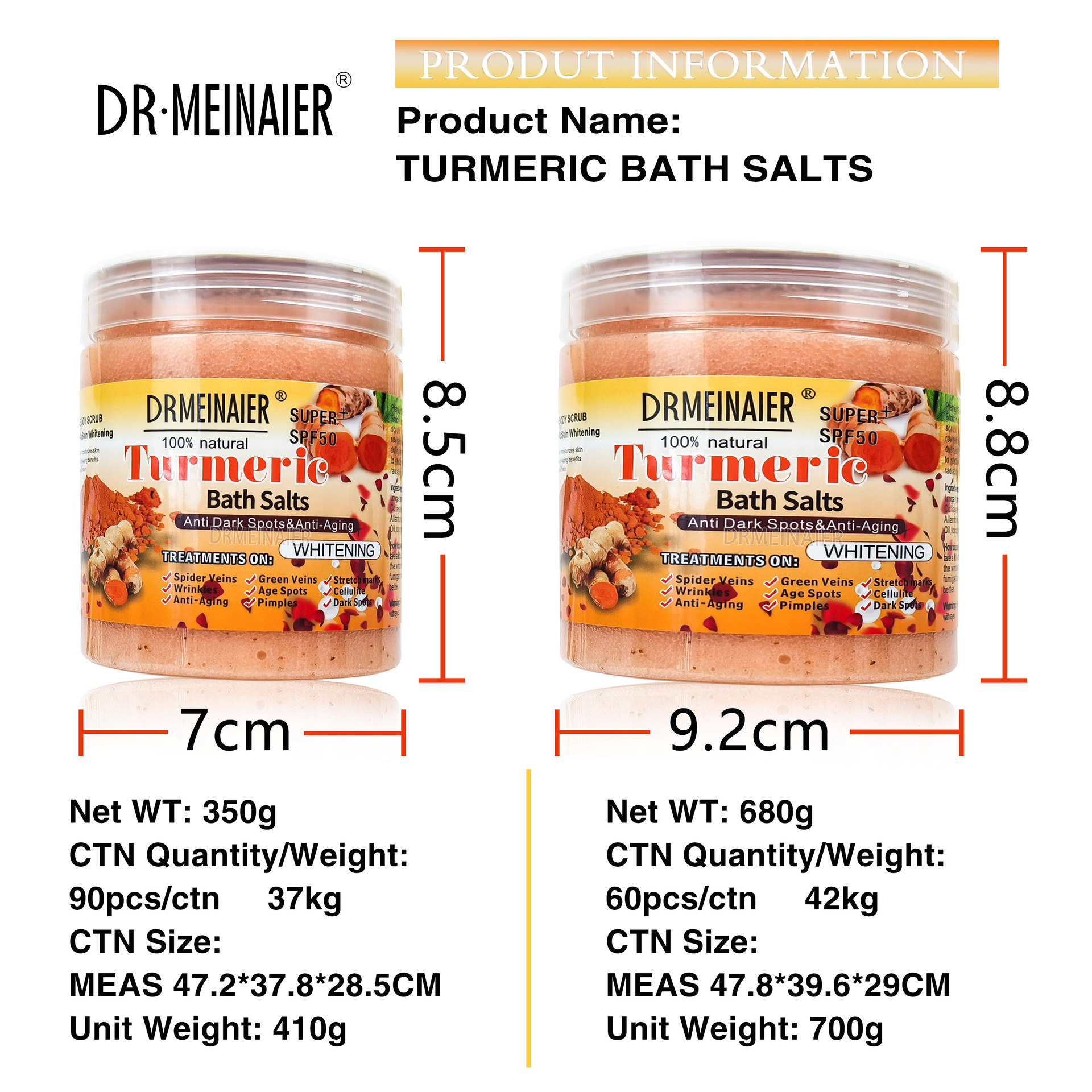 Original 680g Organic Turmeric Scrub Foaming Bath Salt Exfoliator Lady Body Scrub Turmeric Clean Dark Spots Skincare from China supplier