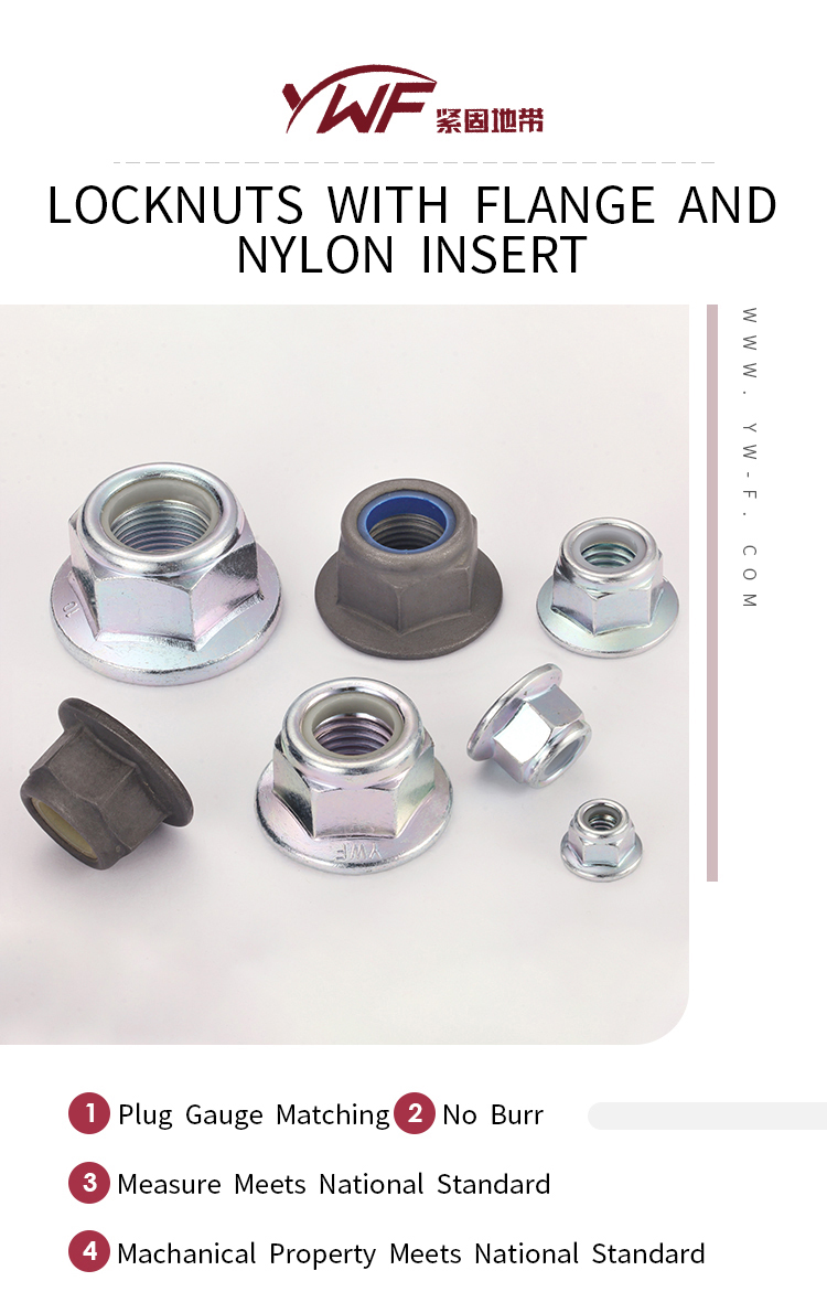 DIN6926 Fertigung verschiedener Hex -Flansch -Nylon -Foonknuss