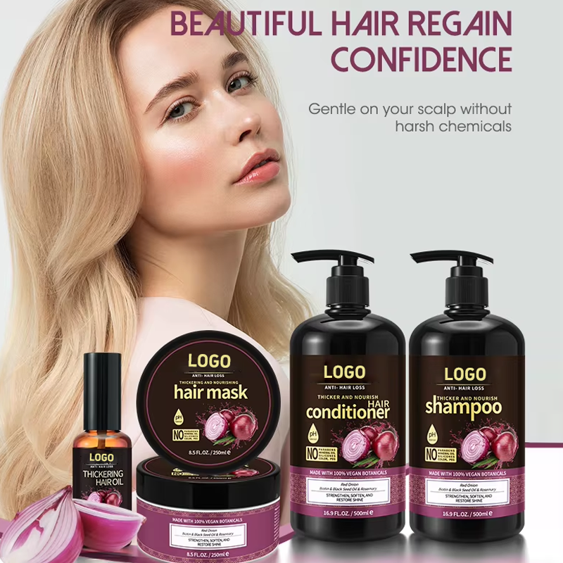 Oem Private Label Anti-Loss Hair Care Women'S Onion Shampoo and Conditioner Set from China supplier
