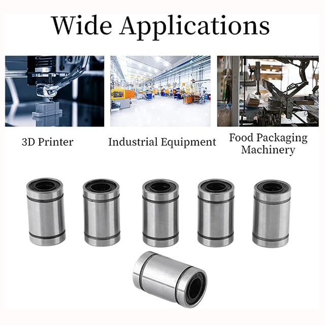 China Manufacturer 8 mm x 15 mm x 24 mm Size Custom Logo Bearing 8mm Rod CNC Parts LM8UU Linear Bearing For FDM 3D Printer from China supplier