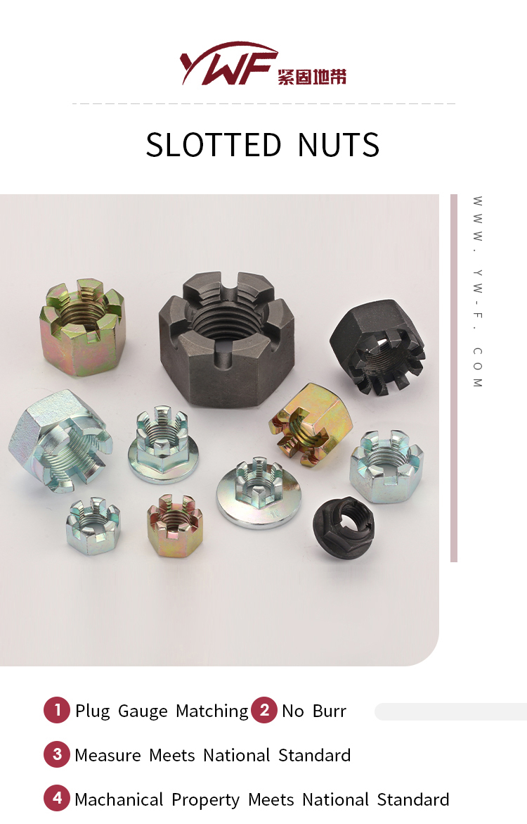 DIN935-1 China Support Customization Service Zinc Plated Castle Nuts