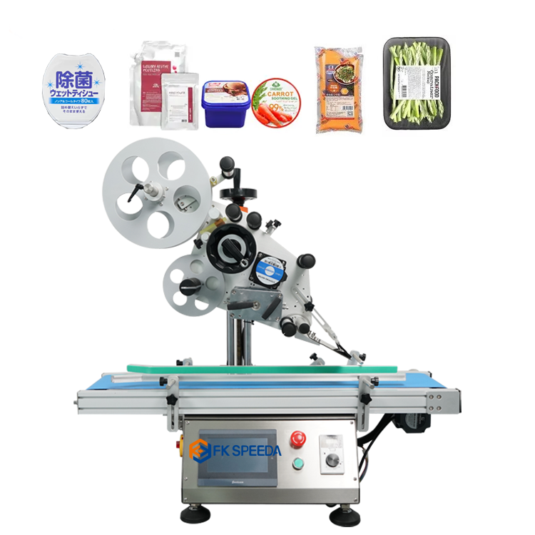 FK-SPEEDA Desktop Automatic Flat Labeling Machine Labeler Plane Label Applicator For Boxes Card from China supplier
