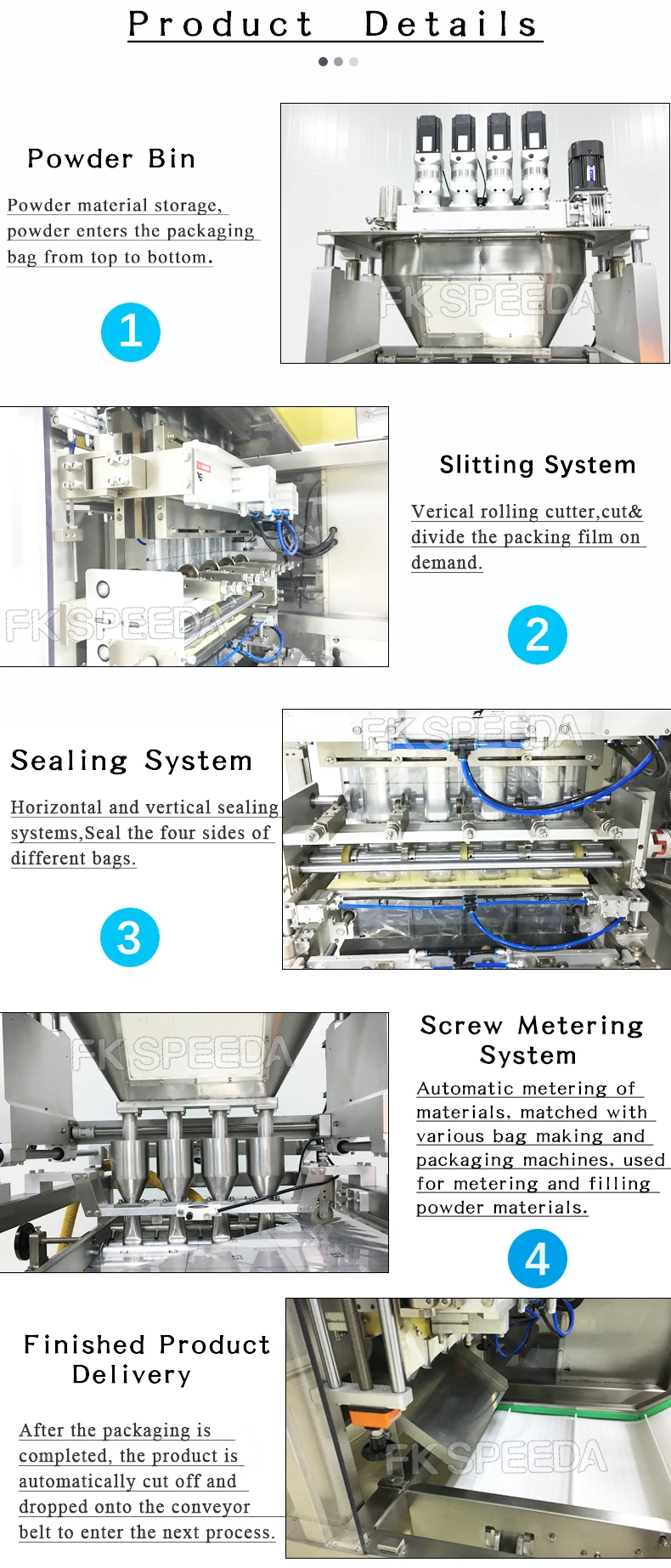 FK-3F Industrial Pepper Powder Packaging Machine Acrylic Powder packaging Machine from China supplier