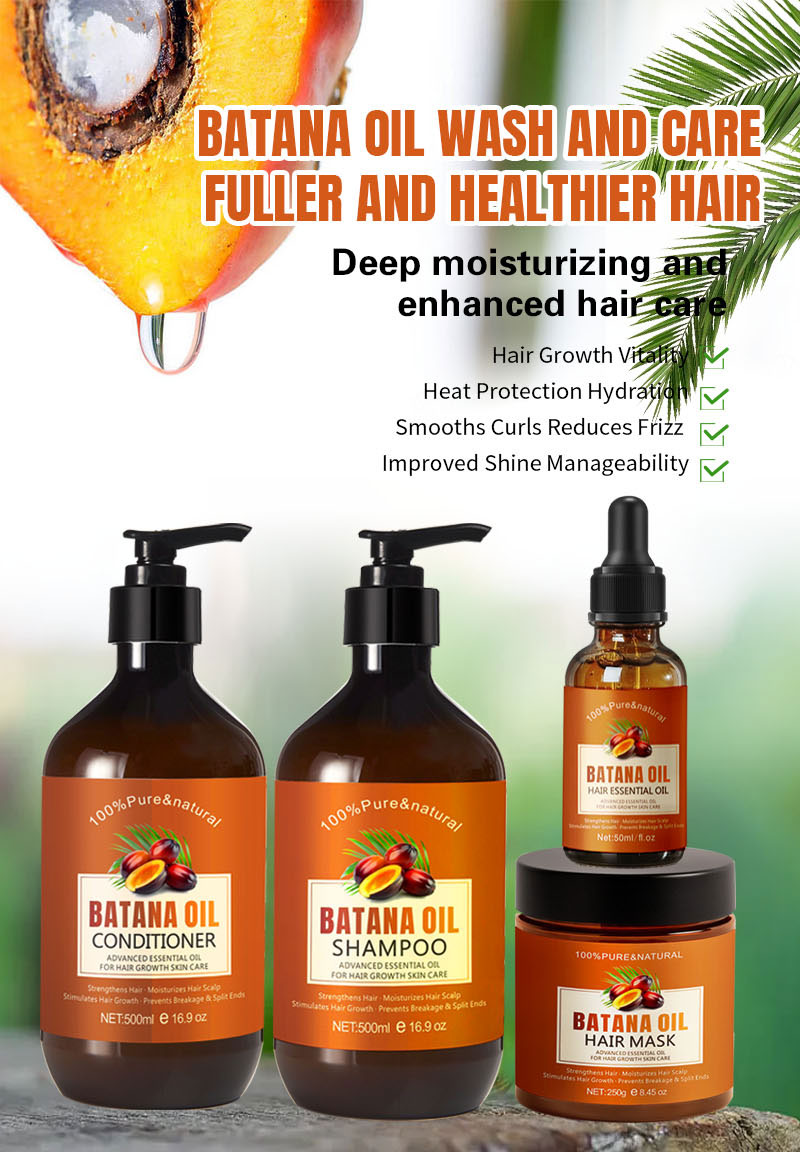 Private Logo Batana Oil Hair Growth Serum Shampoo Hair Mask Set for Thicker Fuller Healthier Hair Loss Products from China supplier