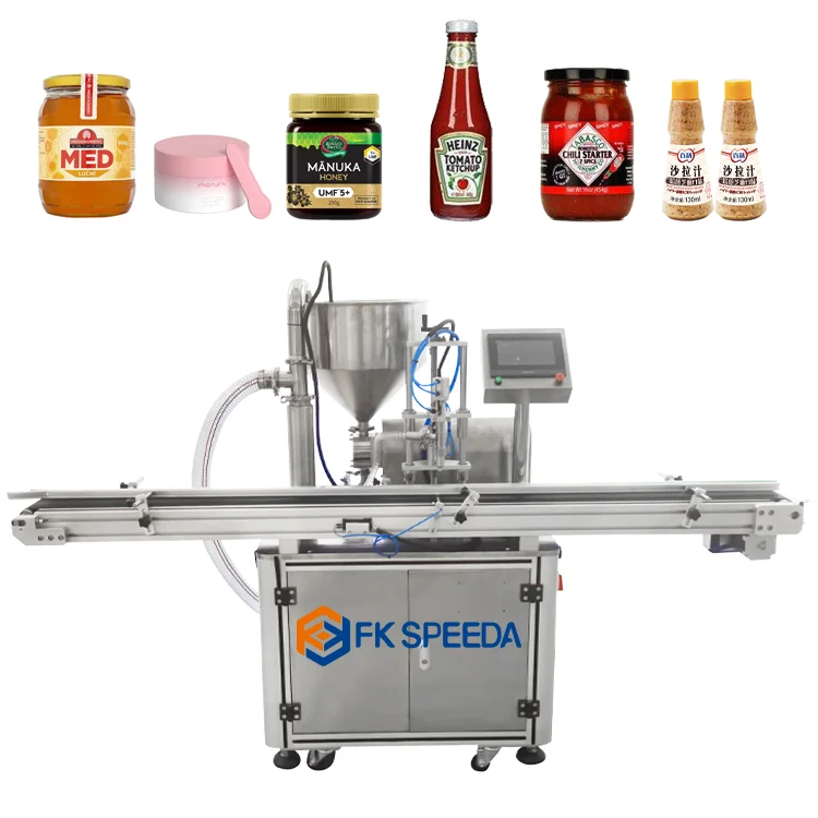 Automatic Desktop Single Diving Head Rotor Pump Food Jam cosmetic Cream Paste Filling Machine from China supplier