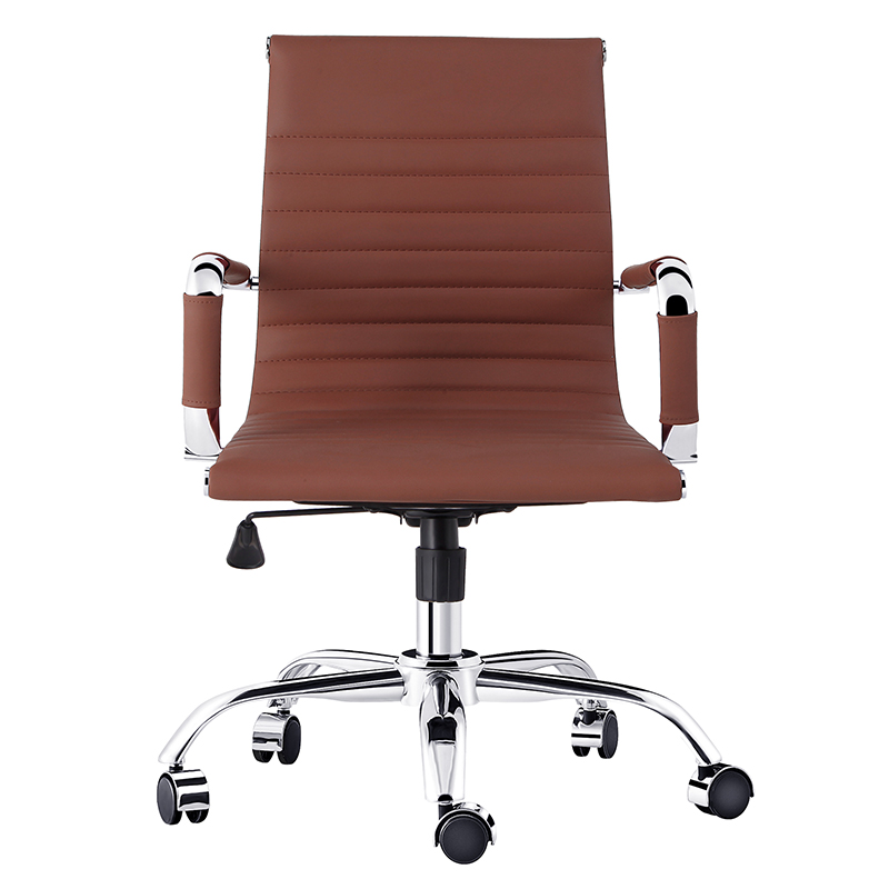 USA warehouse in stock Modern High Back Tall Ribbed data entry PU Leather Swivel Tilt Adjustable Executive Office Chair