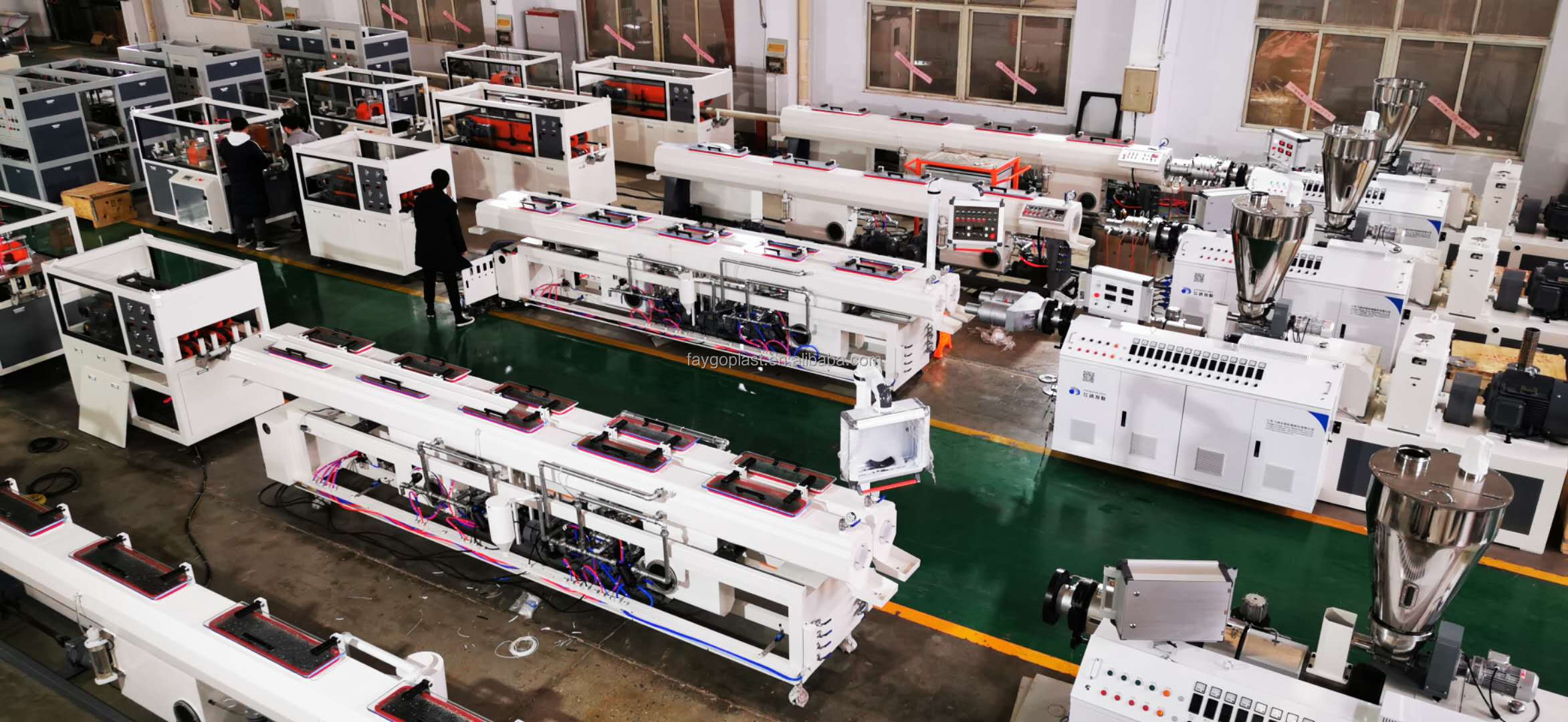 FAYGO PVC Plastic Flame Retarded 16-63mm 20-110mm Water Pipe SJZ65 Extruder Machine 2023 Hot Product from China supplier