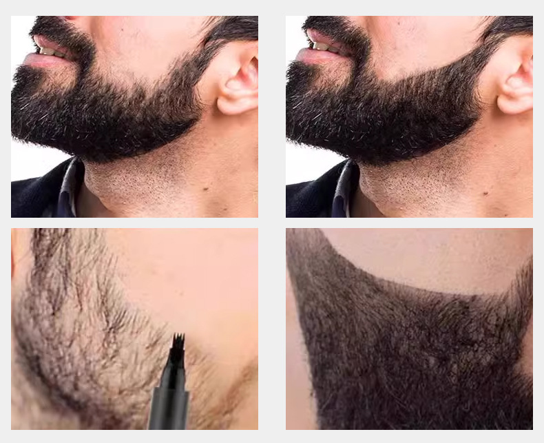 Men's Private Logo Beard Filler Pen Kit Easy-to-Use for Creating Thick Beard Hairline Hair Color Products from China supplier