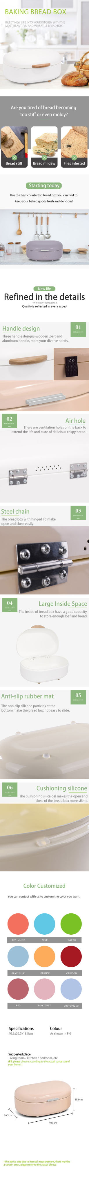 U-Shape Stainless steel Kitchen Bread Box with lid from China supplier