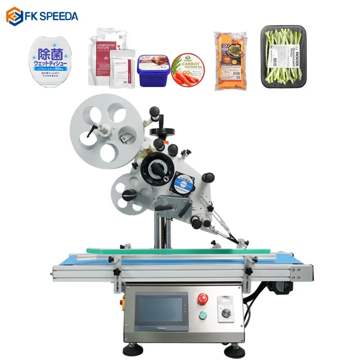 Factory Paper Carton Plastic Flat Sticker Applicator Tabletop Surface Pouch Bag Box 60mmx40mm self-adhesive for labeling machine from China supplier