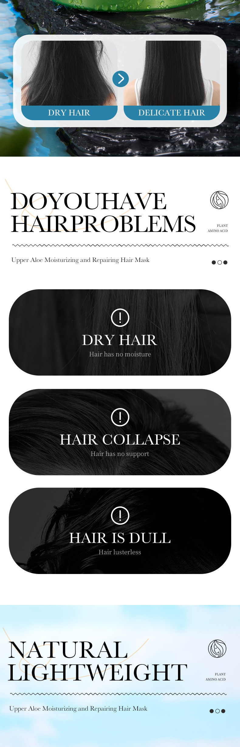 OEM Wholesales Ginger/ Aloe Vera Hair Mask, Deep Repair Damage Hair Root, Professional Treatment Repair for Dry Damaged from China supplier